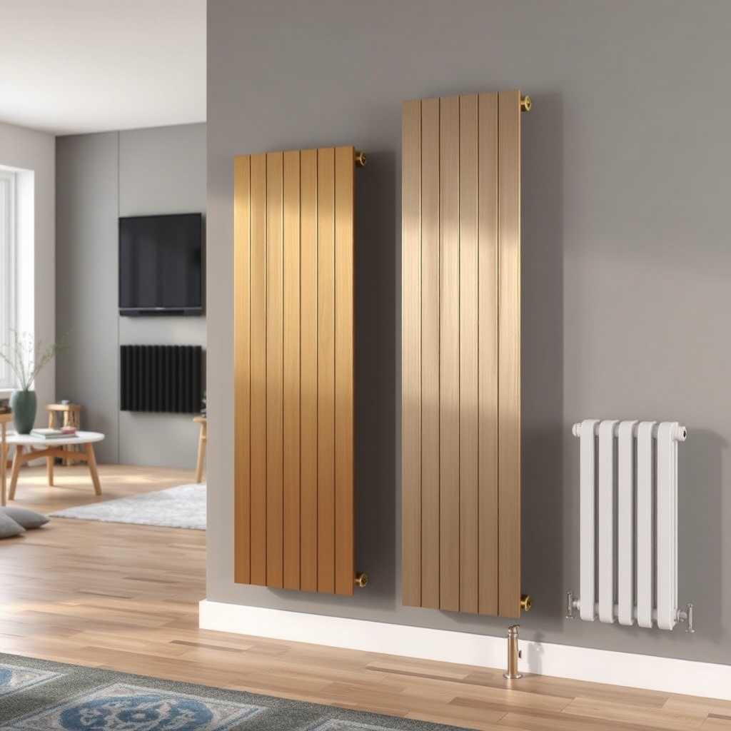 Three different radiator types (panel