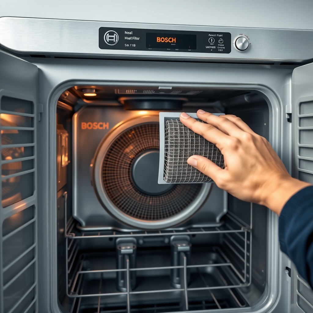 <clean photorealistic photo of a Bosch Condens 2300i W open panel