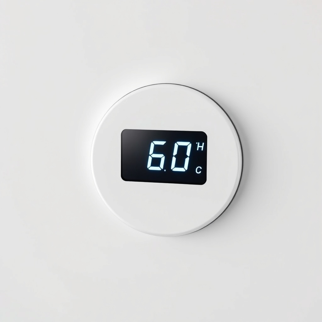 Photorealistic close-up of Bosch Condens 2300i W control panel with digital display showin